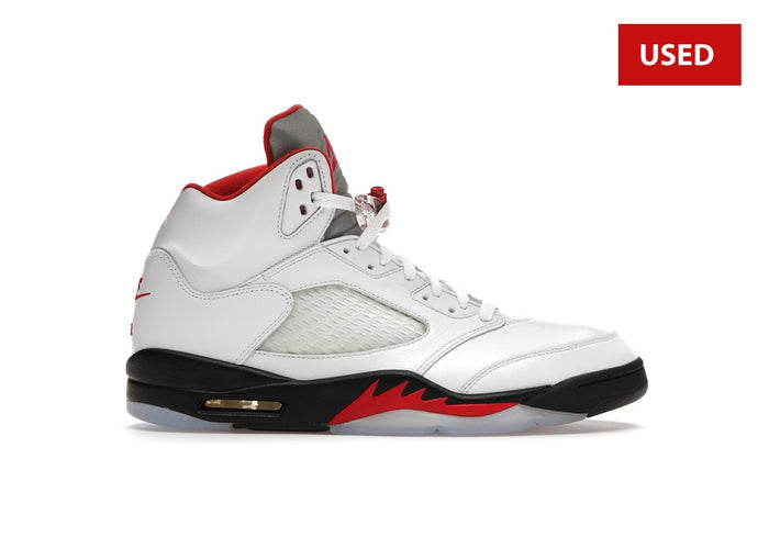 (USED) Jordan 5 Retro Fire Red Silver Tongue (2020) - Sz 8