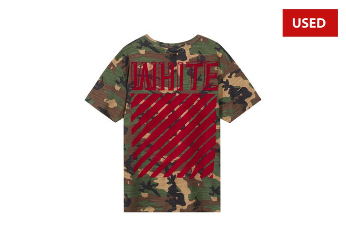 (USED) Off-White Camouflage Red Velvet Tee