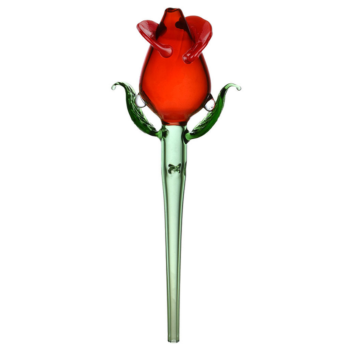 Valentine Rose 6" Glass Dab Straw - INHALCO