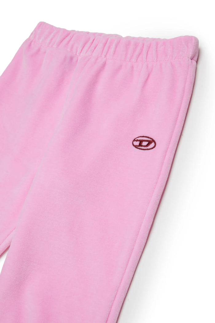 Velvet sweatpants with Oval D embroidery