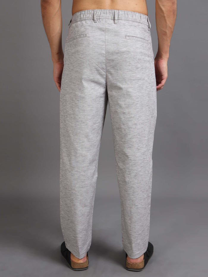 Versatile Pleated Trouser In Grey For Men