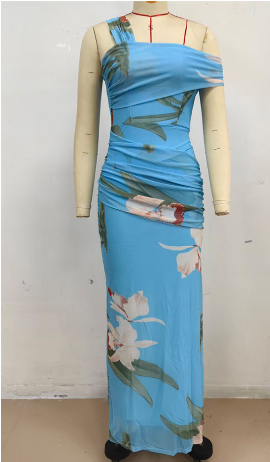 Vibra Maxi Dress - Light blue