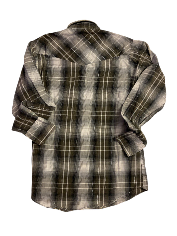 Vintage ELY Black Silver Western Pearl Snap Shirt *Size Large - Deer Creek Mercantile