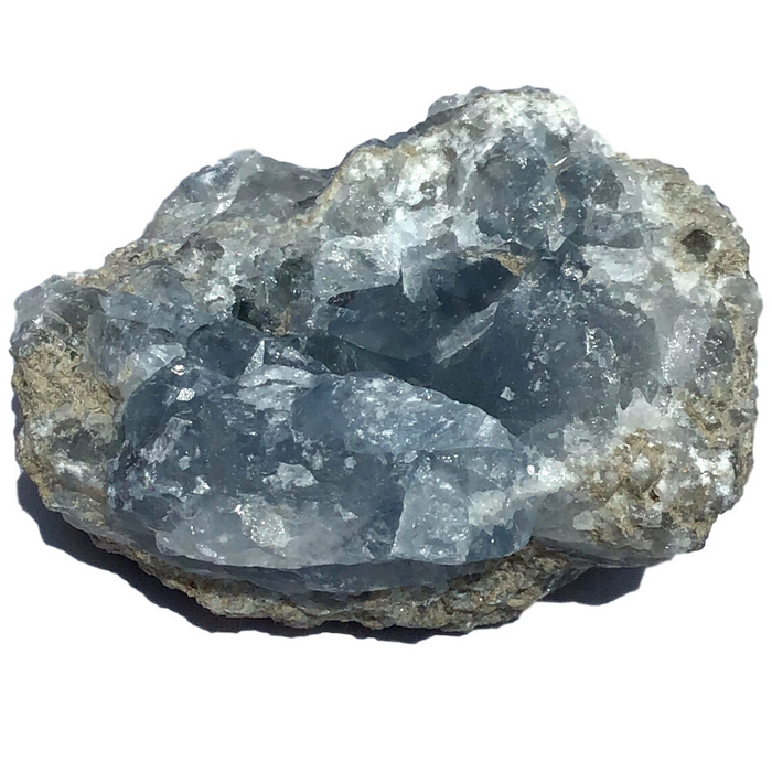 Vivid Sky Blue Celestite Mineral Geode - 3" - C83