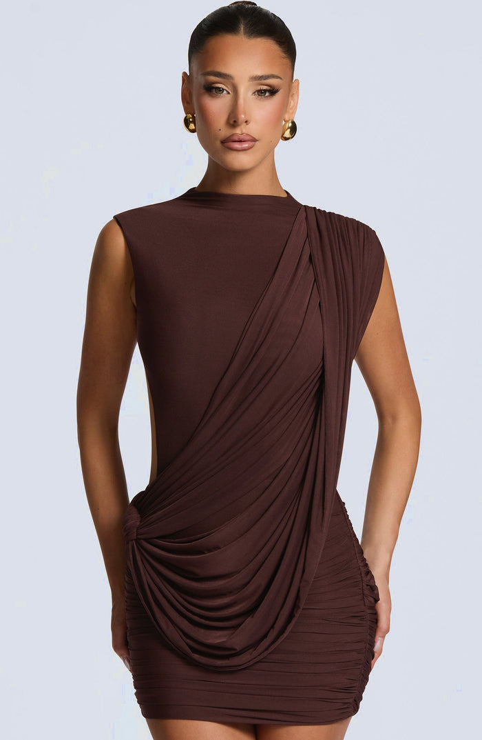 Warsaw Mini Dress - Brown