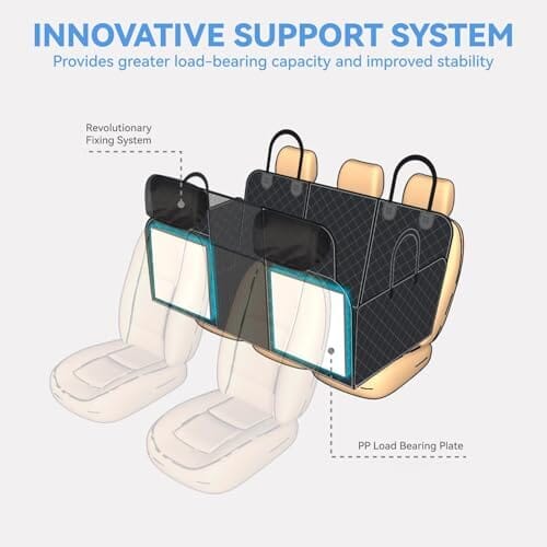 Waterproof Back Seat Extender for Dogs Travel Pet Clever