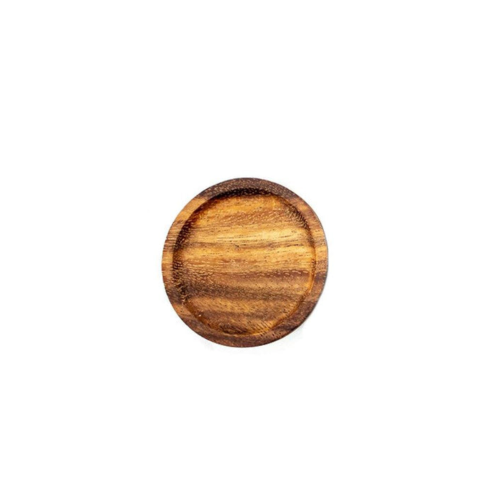 Small wooden lid for Weck jar on white background