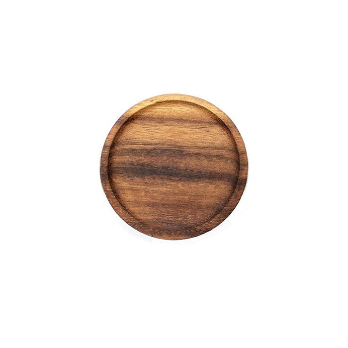 Medium wooden lid for Weck jar on white background