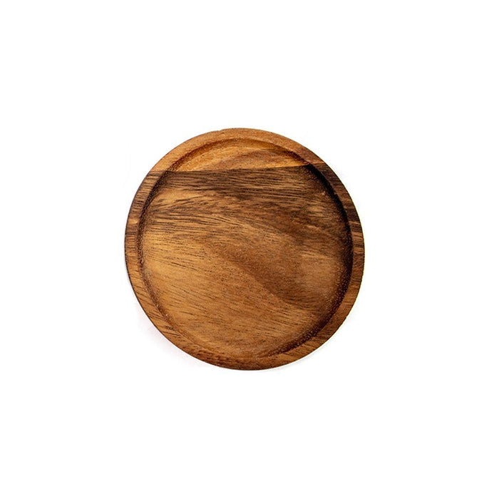 Large wooden lid for Weck jar on white background