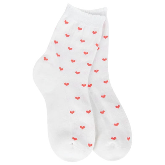 Weekend Scallop Heart Mini Crew *FINAL SALE