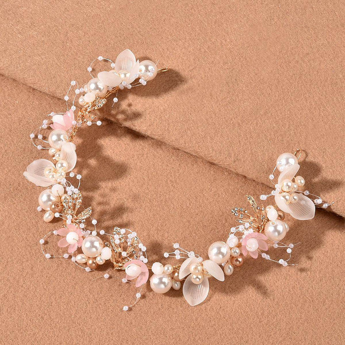 White bridal pearl Headpieces wedding accessories 609189851037 - COCOMELODY
