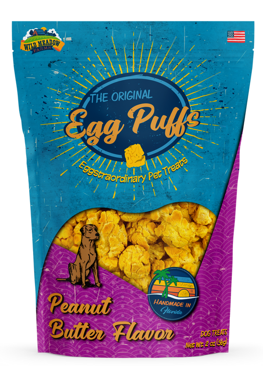 Wild Meadow Farms Egg Puffs Peanut Butter Flavor Dog Treats