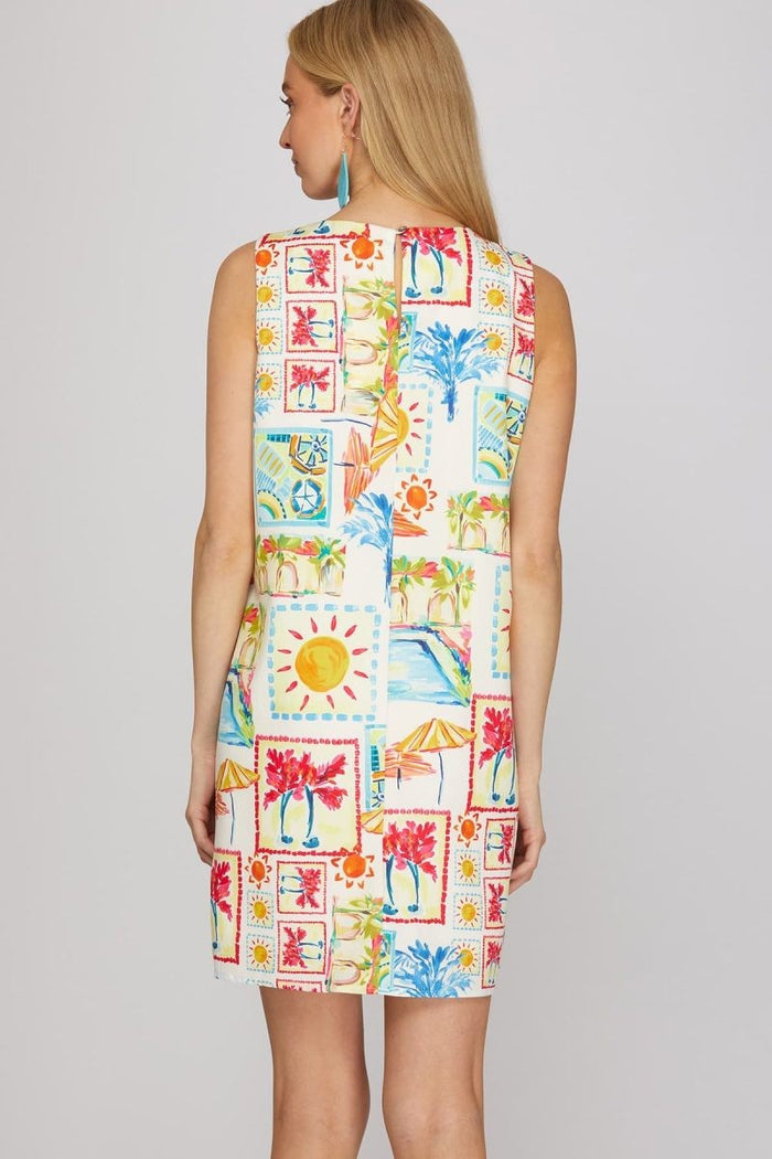 Women's A-Line Coastal Vibes Mini Dress