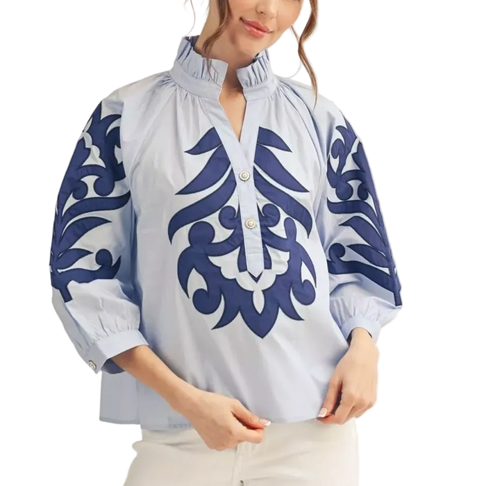 Women's Baroque Applique Top