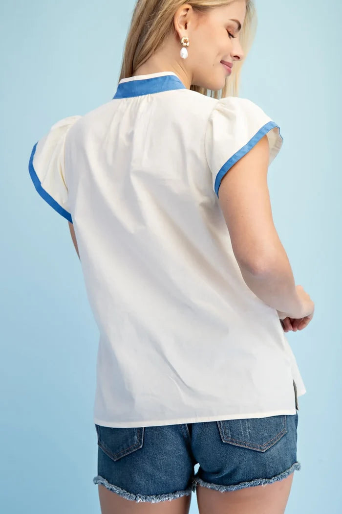 Women's Floral Embroidered Top