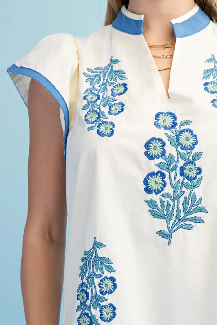 Women's Floral Embroidered Top