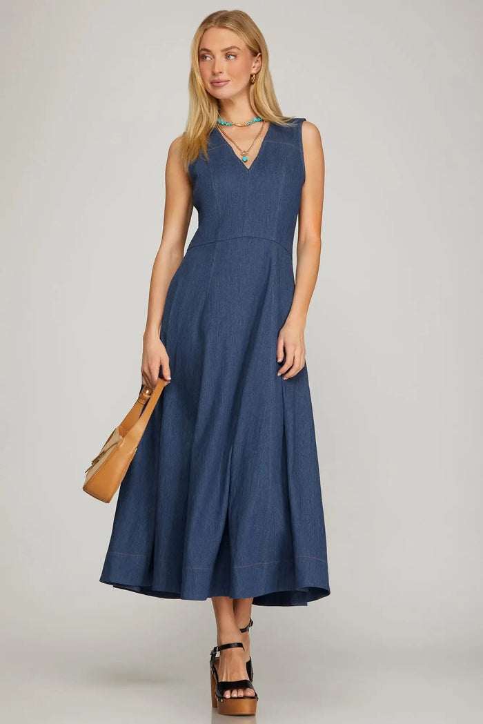 Women's Maxi Denim Dress *FINAL SALE