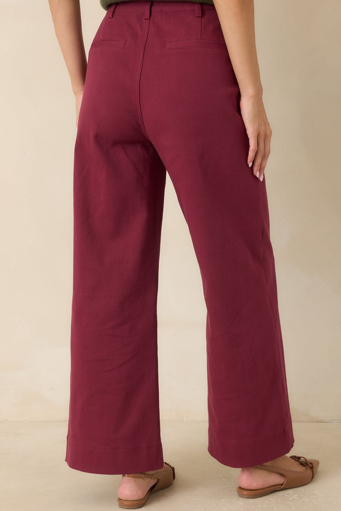 Women's Scalloped Pocket Wide Leg Pants