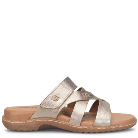 Metallic sandal on a white background