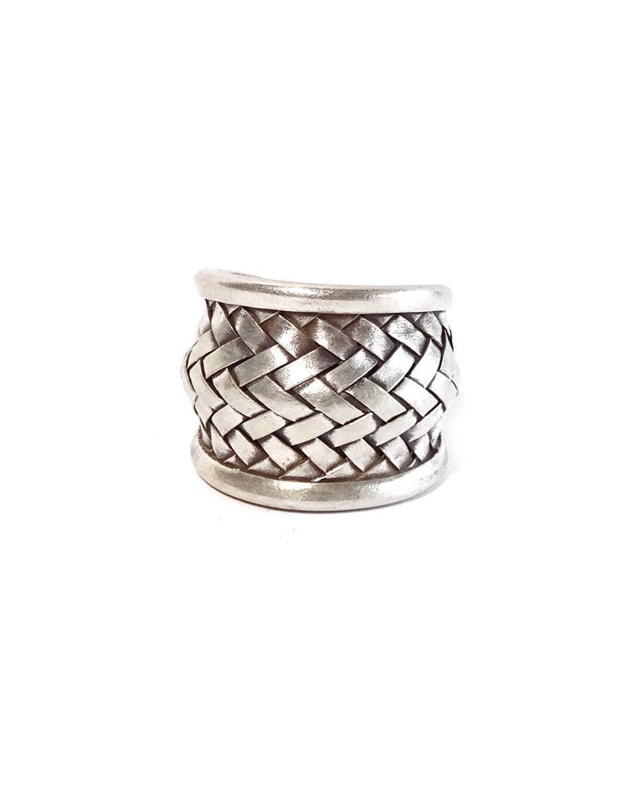Woven Tribal Ring with Ridge