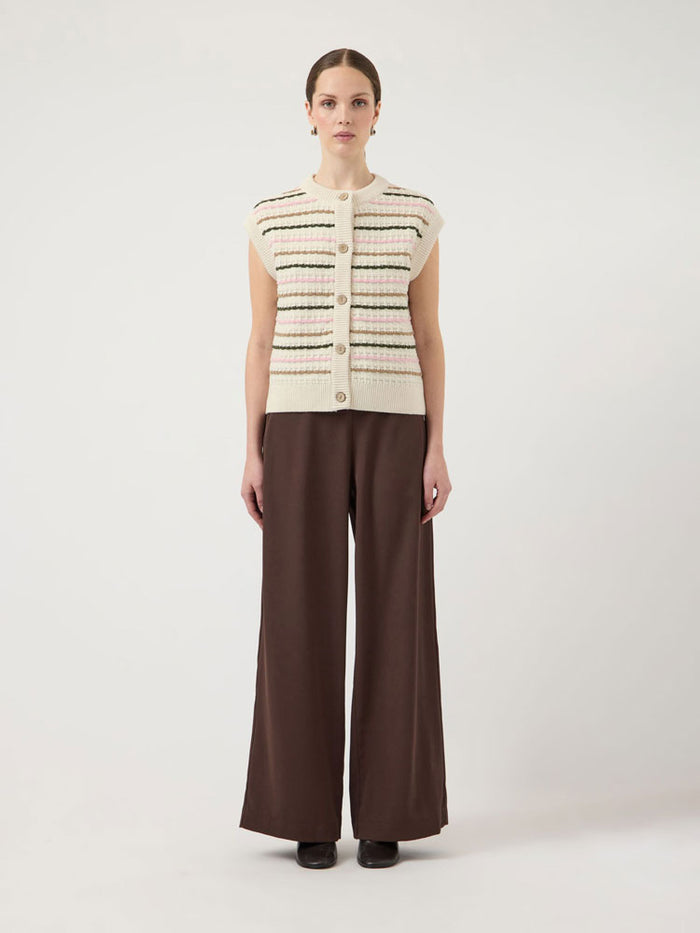 YAS Yasnilo Stripe Knit Vest Pristine