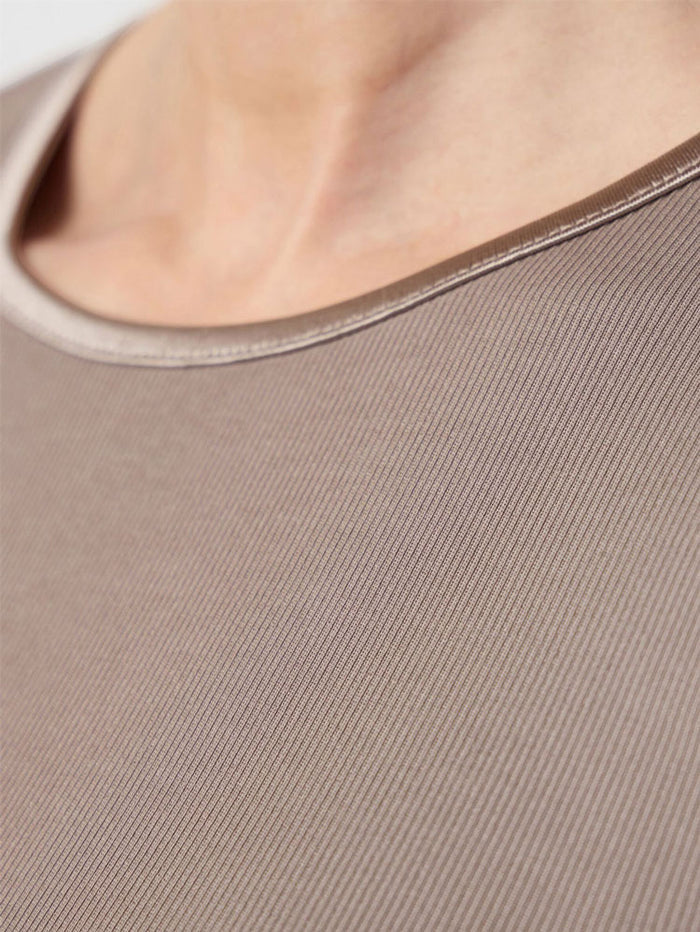 Yas Yaspaloma Long Sleeve Top Taupe Grey