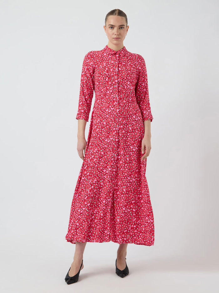 YAS Yassavanna Long Shirt Dress Cyclamen Polly Print