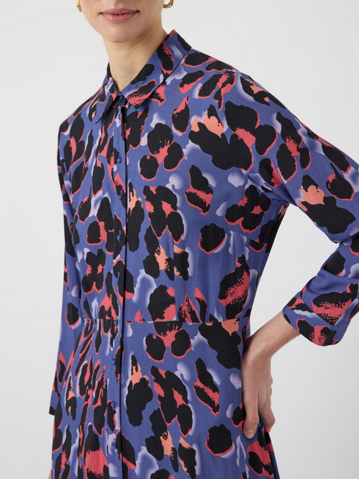 YAS Yassavanna Long Shirt Dress Skipper Blue