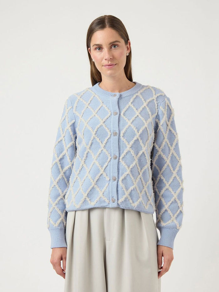 YAS Yaszigly Long Sleeve Cardigan Skyway Birch