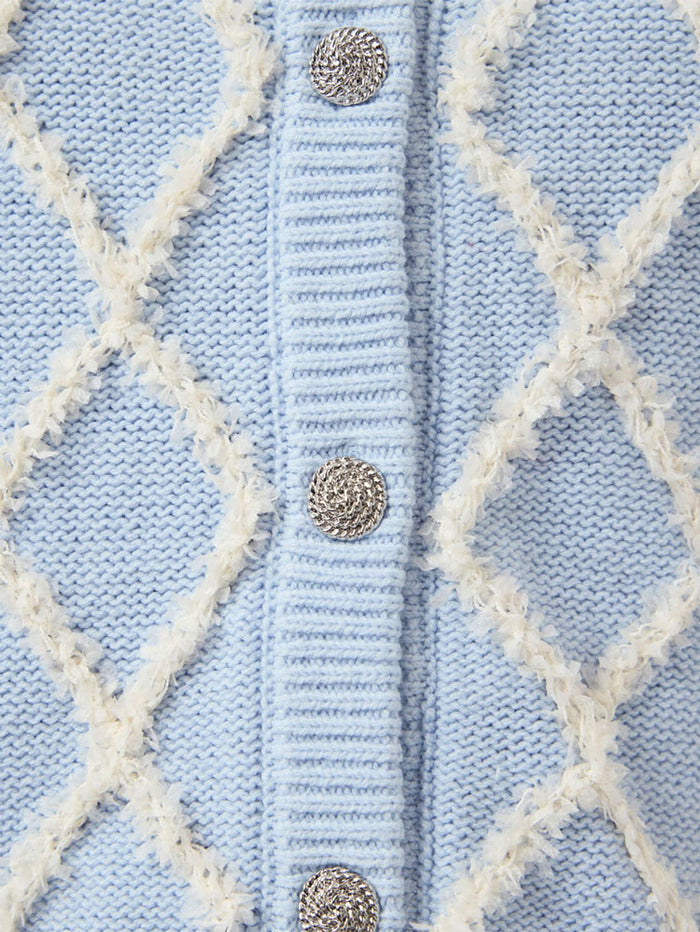 YAS Yaszigly Long Sleeve Cardigan Skyway Birch