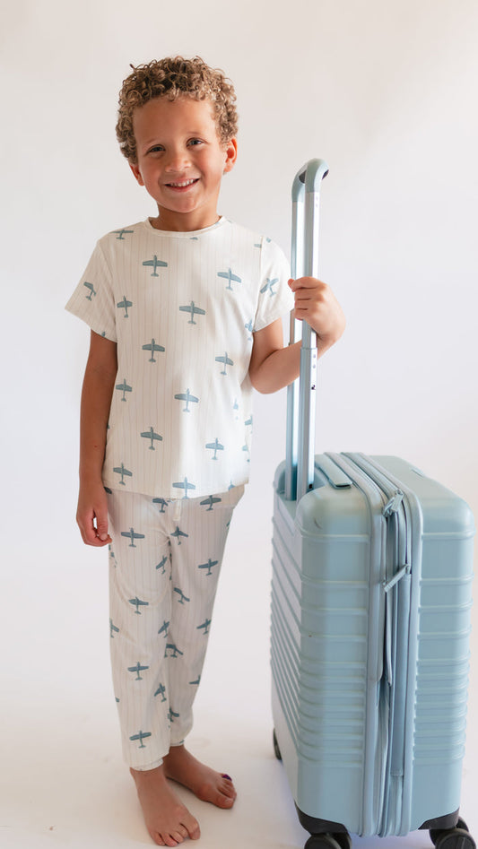 Youth Jogger Set In Blue Planes