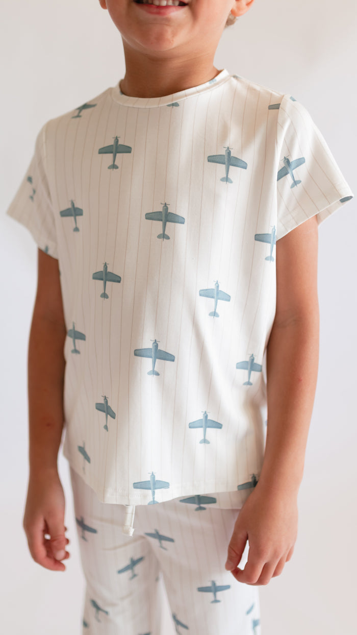 Youth Jogger Set In Blue Planes