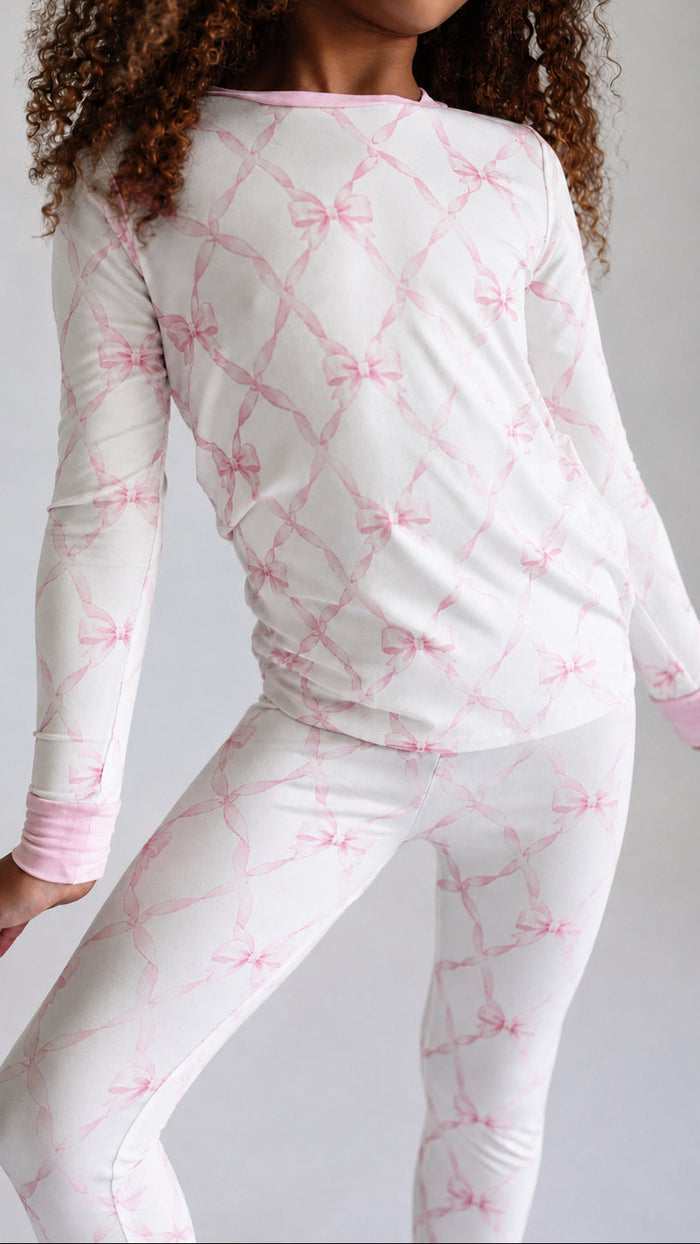 Youth Pajama Set in Rosie