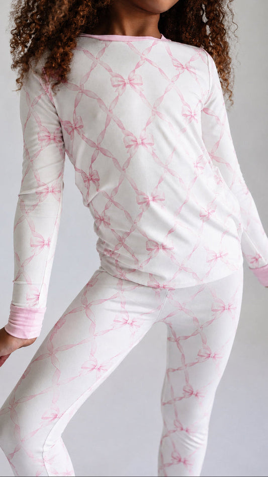 Youth Pajama Set in Rosie
