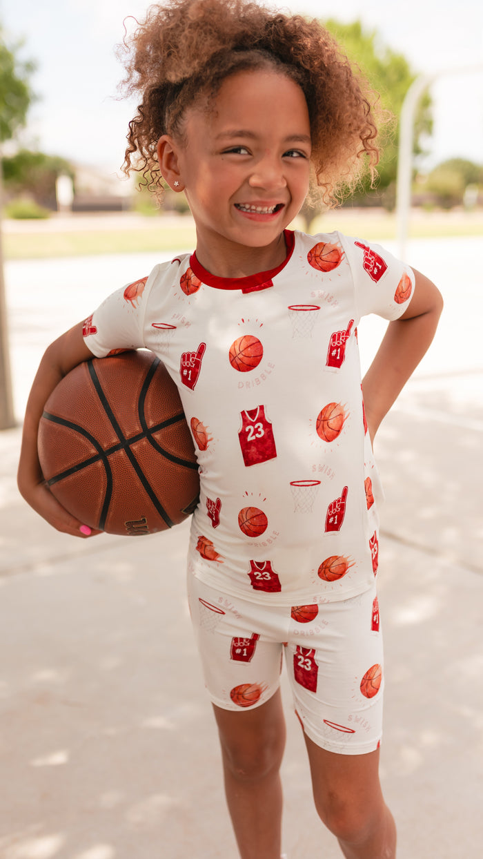 Youth Pajama short sleeve and shorts in Basketball