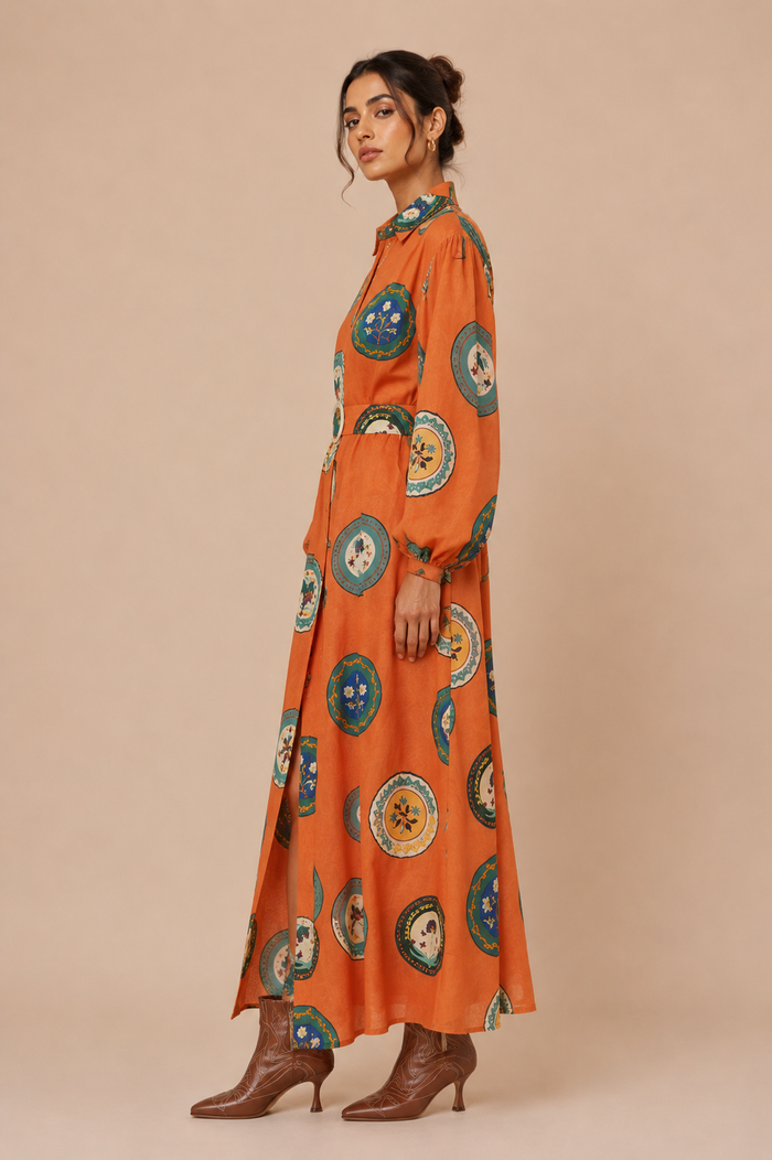 Zaare Maxi Dress - Orange