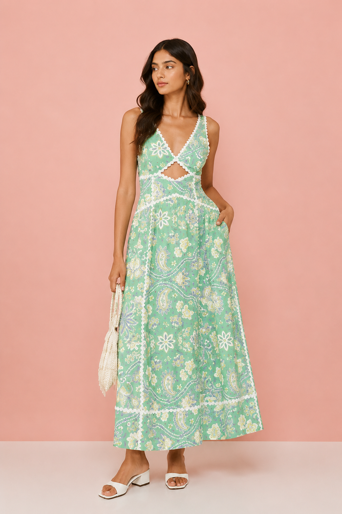 Zaffy Maxi Dress - Green