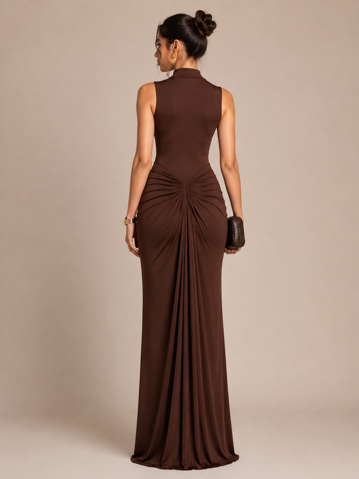 Zinnia Maxi Dress - Brown