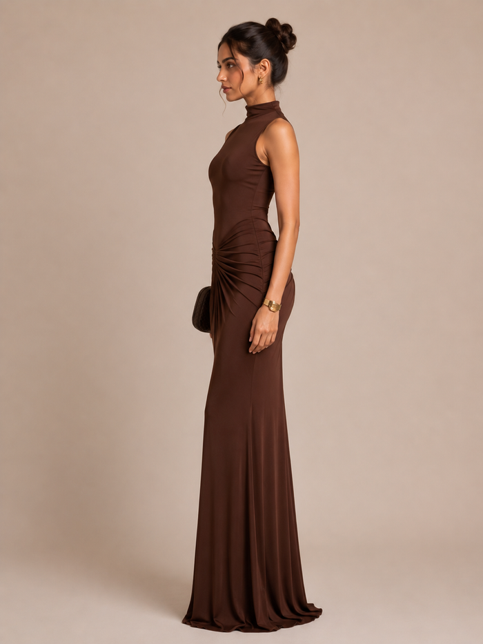 Zinnia Maxi Dress - Brown
