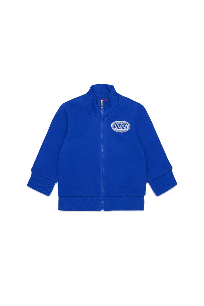 Zip-up sweatshirt with logo print
