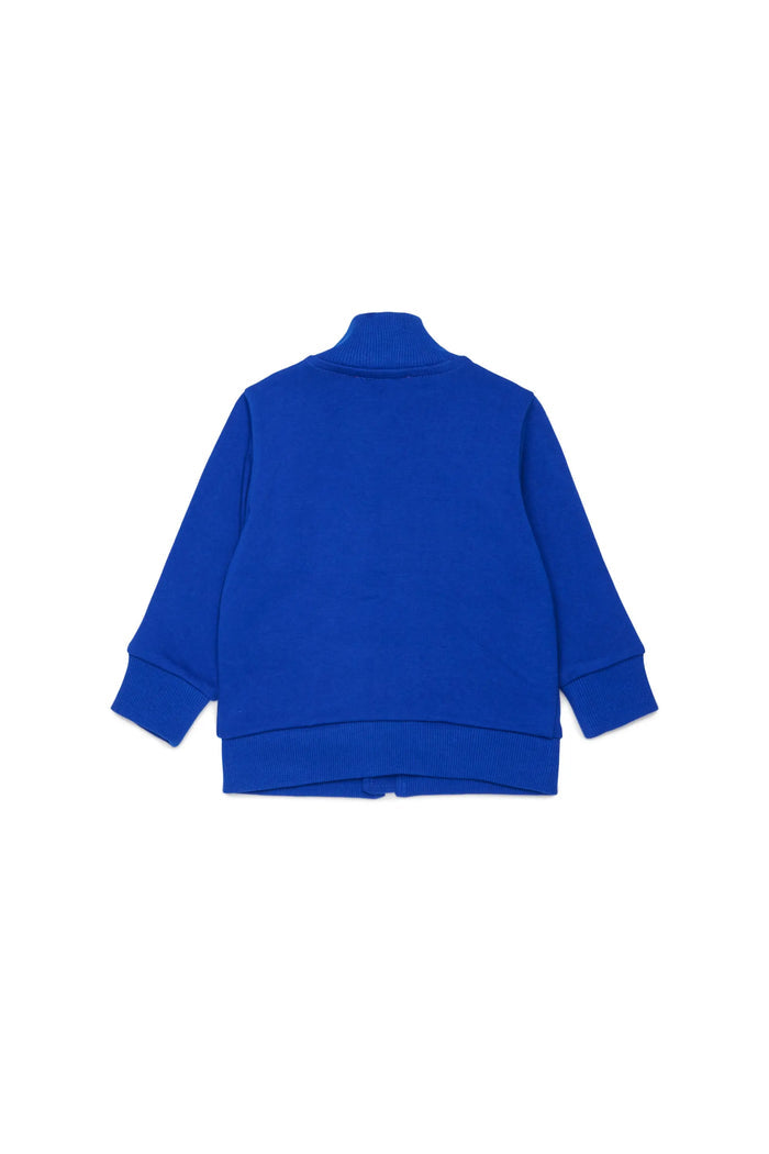 Zip-up sweatshirt with logo print