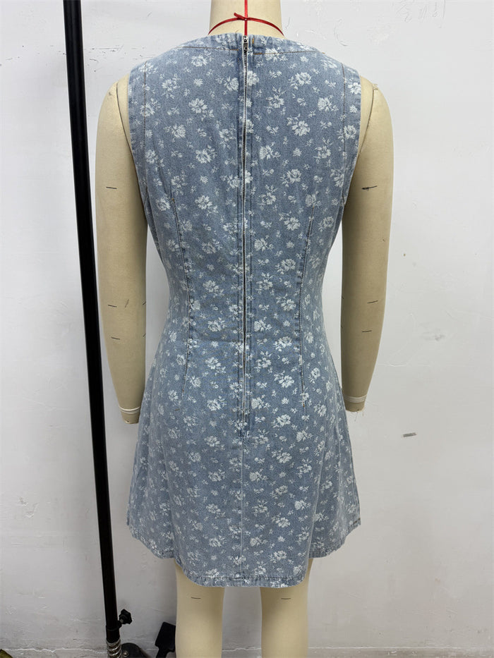 Zynea Mini Dress - Light Blue